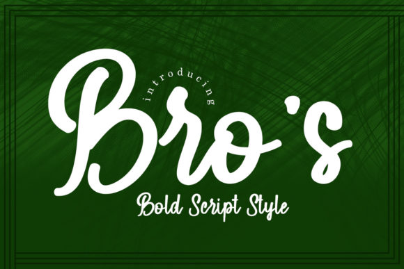 Bro s Font: Playful Script for Editorial Design