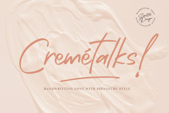 Cremétalks: A Graceful Script Font