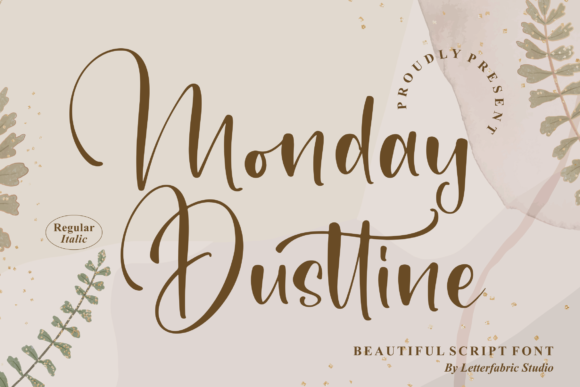 Monday Dusttine: A Script Font for Digital Design