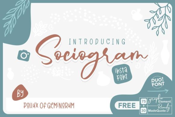 Sociogram: A Stylish Script Font for Creators